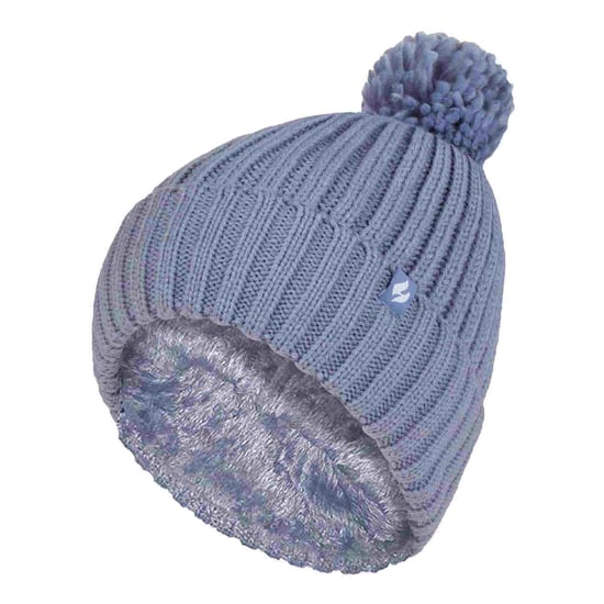 Ladies Ribbad Manschett Termisk Isolerad Vinter Pom Pom Bobble Mössa - Image 1