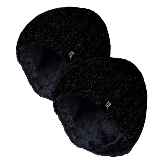 Mens Chunky Soft Winter Ribbed Hat - 2 Pack - Image 1