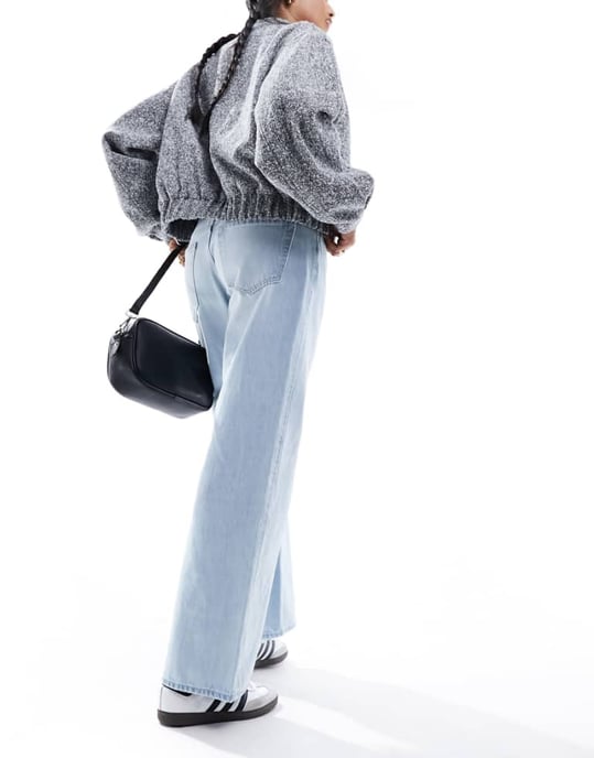 Hollister low rise relaxed baggy jean in light wash blue - Image 1