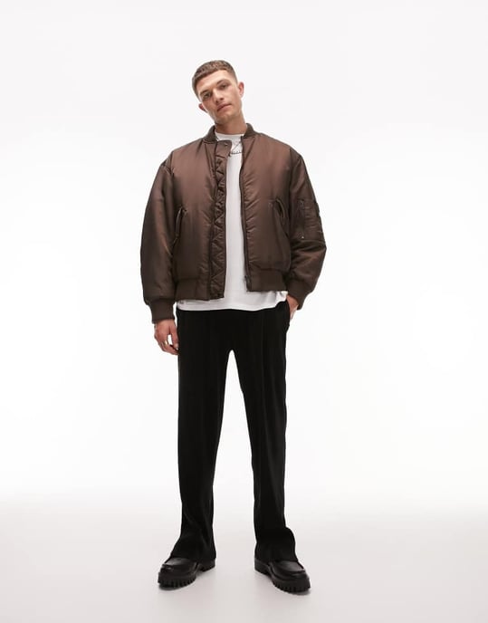 Topman straight plisse jogger in black - Image 4