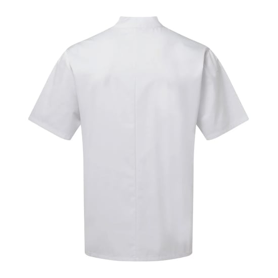 Premier Unisex Adult Essential Short-Sleeved Chef Jacket (White) - Image 2