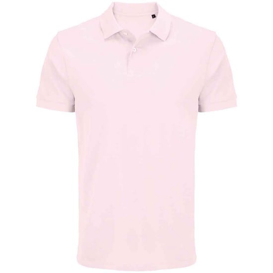 SOLS Unisex Adult Pacific Pique Twin Needle Stitch Polo Shirt (Pale Pink) - Image 1