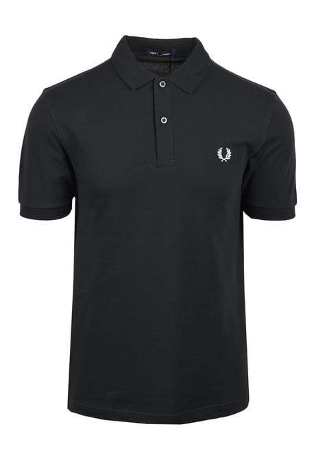 Fred Perry Plain Polo Shirt Night Green/Snow White - Image 1