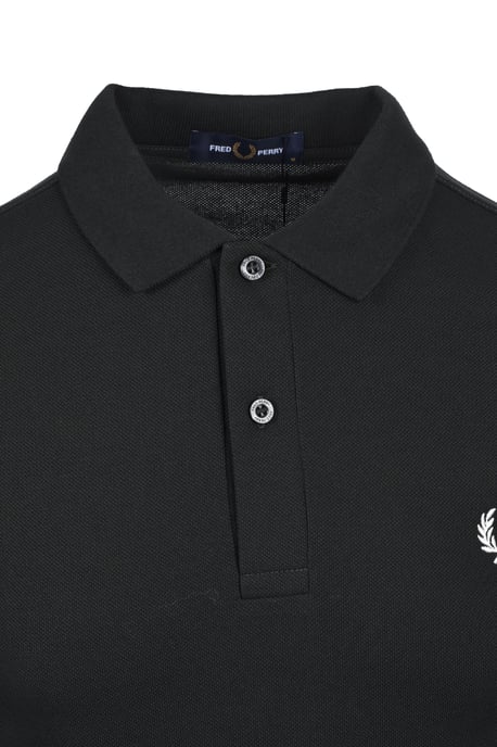 Fred Perry Plain Polo Shirt Night Green/Snow White - Image 2
