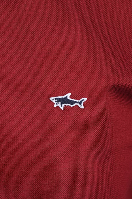 Paul And Shark Polo Shirt Burgundy - Image 3