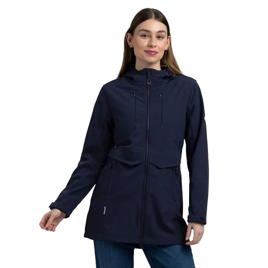Trespass Dames Aylmer Soft Shell Jacket (Navy Marl) - Image 3