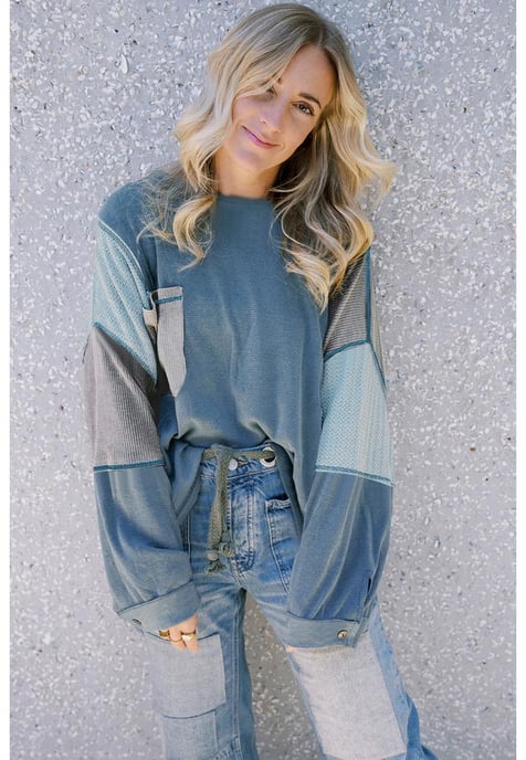 Azura Exchange Women's Patchwork Long Sleeve Sweatshirt - Image 5