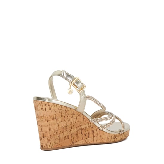Dune Ladies Kemory - Diamante Wedge Heel Sandals - Image 4