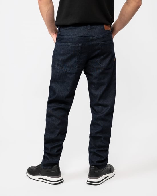 BOSS Orange Re.Maine Mens Regular Fit Dark Blue Comfort-Stretch Denim Jeans NOS - Image 2