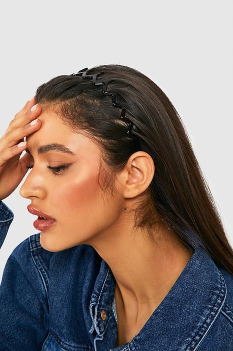 Black Zig Zag Resin Headband - Image 1