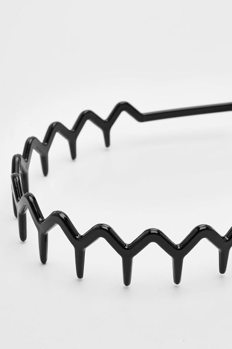 Black Zig Zag Resin Headband - Image 3