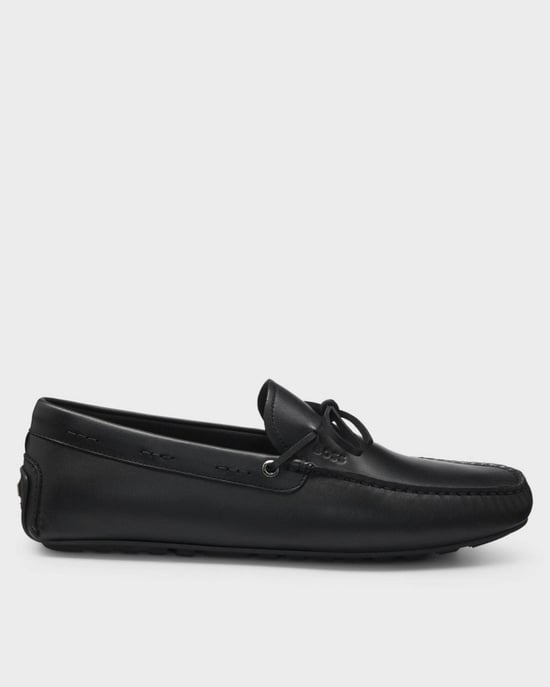 BOSS Orange Noel Mens Italian Leather Driving Moccasins - Image 2