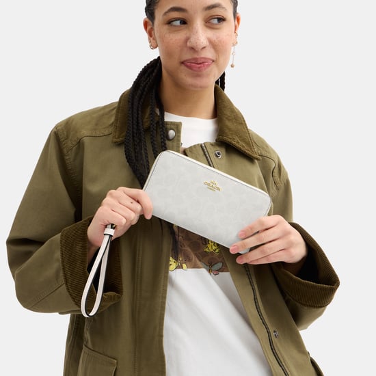 Long Zip Around Wallet in Signature Canvas - Image 3