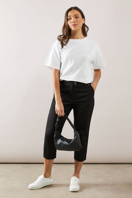 Petite Stretch Crop Trousers - Image 1