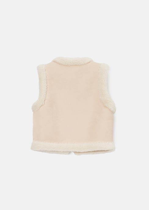 Leonie Ivory Shearling Gilet - Image 3