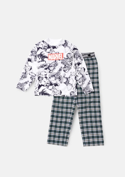 Marvel Grey Woven Jersey PJ Set - Image 1