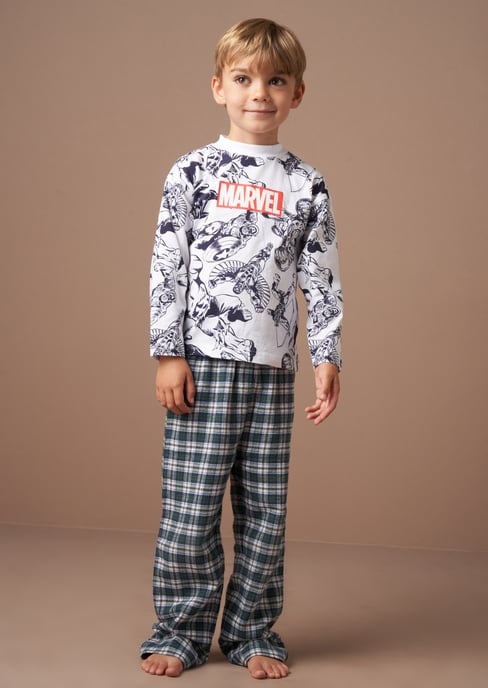 Marvel Grey Woven Jersey PJ Set - Image 2