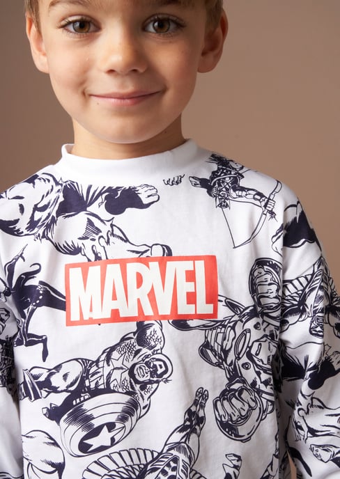 Marvel Grey Woven Jersey PJ Set - Image 3