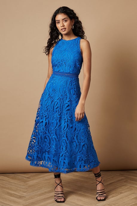 Petite Lace Halterneck Dress - Image 2