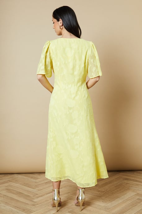 Button Jacquard Midi Dress - Image 3