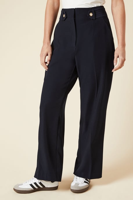 Petite Tab Belted Straight Leg Trouser - Image 2