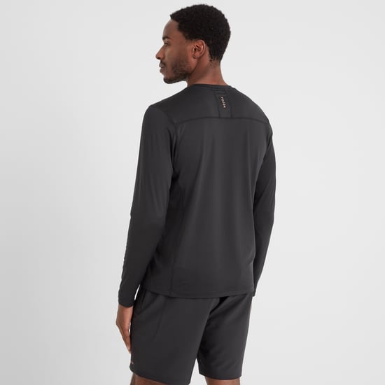 Aller Mens Tech Long Sleeve Top - Black - Image 2