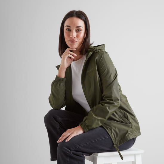 Craven Womens Waterproof Packaway Jacket - Khaki - Image 4