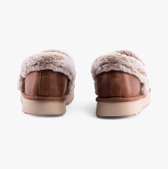 Skechers Cozy Up Polyester Damtofflor I Kastanjefärg - Image 4