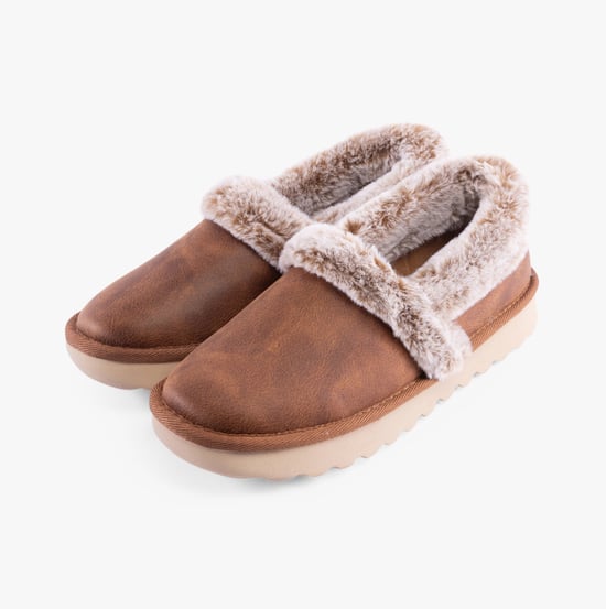 Skechers Cozy Up Polyester Damtofflor I Kastanjefärg - Image 5