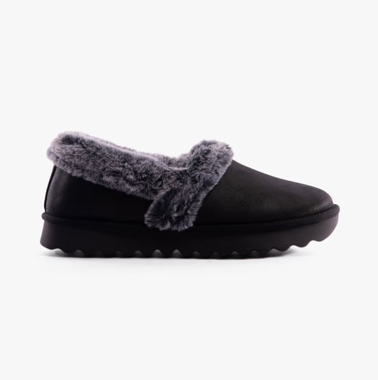 Skechers Cozy Up Damernas Svarta Tofflor I Polyester - Image 1