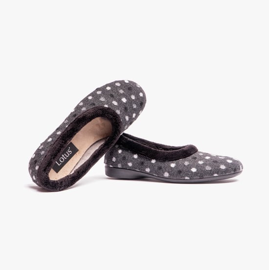 Lotus GERI Womens Slippers Black - Image 4