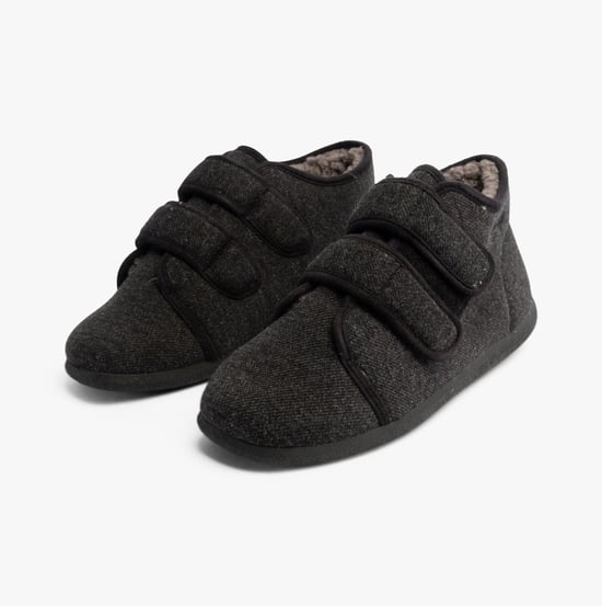 Padders BRIAN Mens Slippers Charcoal - Image 2