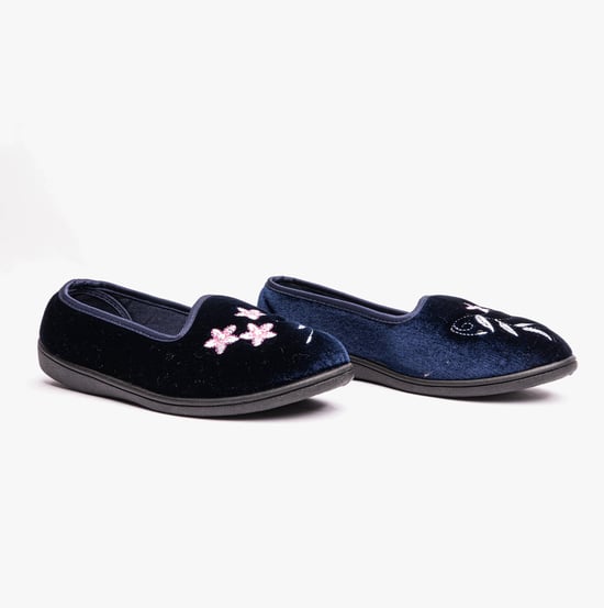 Dr Keller VERA Womens Ballerina Slippers Navy - Image 4