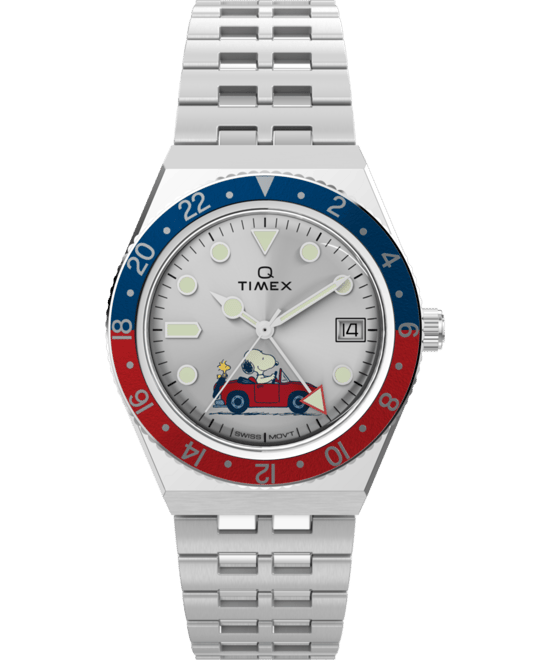 Timex Peanuts Q Timex Heren Zilveren Horloge TW2W83300 - Image 1