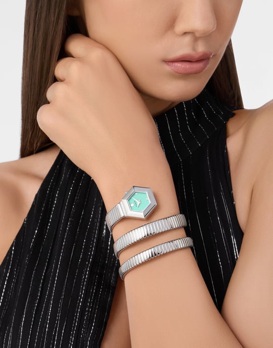 Philipp Plein $nake Hexagon Dames Horloge Zilverkleurig PWZAA0625 - Image 3