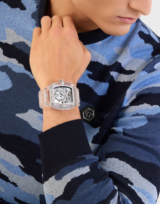 Philipp Plein The $keleton Crystal Men's Transparent Watch PWPTA0524 - Image 3