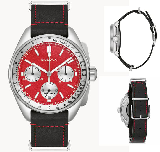 Bulova Archiefserie Lunar Pilot Blood Moon Heren Zilveren Horloge 96K115 - Image 4