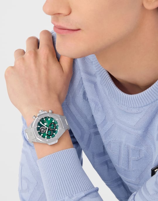 Philipp Plein Plein Chrono Royal Heren Zilveren Horloge PWLFA0425 - Image 3