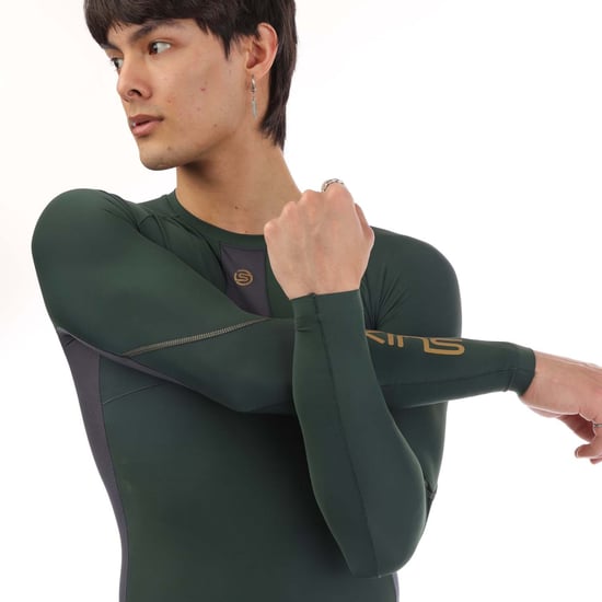 Men's Skins Series-3 Long Sleeve Top in Green - Image 3