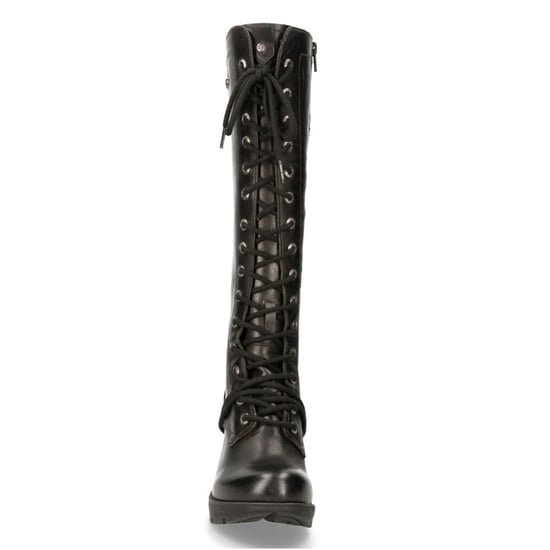New Rock M-TR005-S1 Ladies Knee High Black Gothic High-Heeled Boots - Image 5