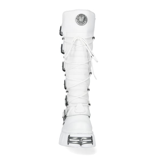 New Rock M-272-C69 kniehoge witte leren gothic laarzen - Image 5