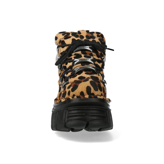 New Rock M-106-C192 Leopard Bruine Leren Gothic Enkellaarsjes - Image 5