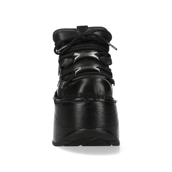 New Rock M-120N-C96 svart läder Gothic Chunky Platform ankelstövlar - Image 5