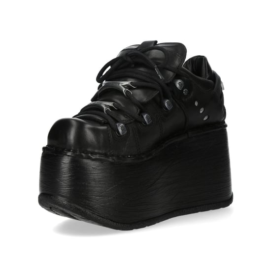 New Rock M-120N-C96 svart läder Gothic Chunky Platform ankelstövlar - Image 6