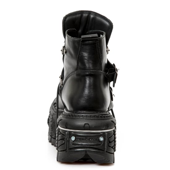 New Rock M-TANK007-S1 Zwarte leren Gothic Combat Platform enkellaarsjes - Image 6