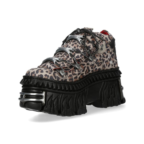 New Rock M-106WALL-C56 Leopard Print Leren Gothic Platform Enkellaarsjes - Image 6