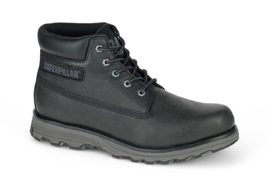 Caterpillar Heren Founder Zwarte Leren Alledaagse Enkellaarsjes - Image 3