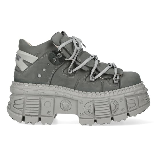 New Rock M-106WALL-C63 Grijze leren Urban Gothic enkellaarsjes - Image 4
