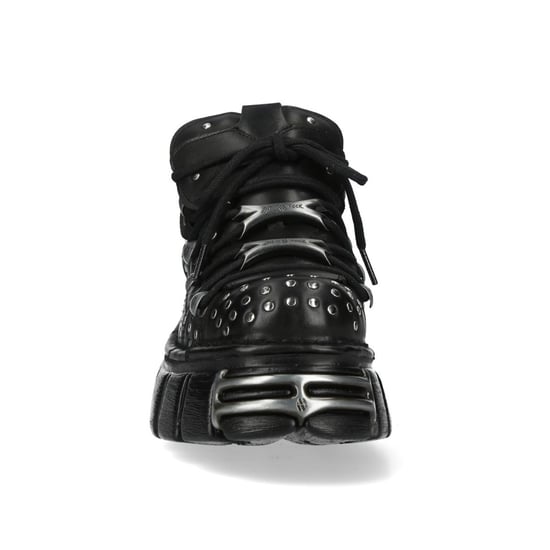 New Rock M-120NR-C1 Svart läder Gothic Platform Ankelboots - Image 5