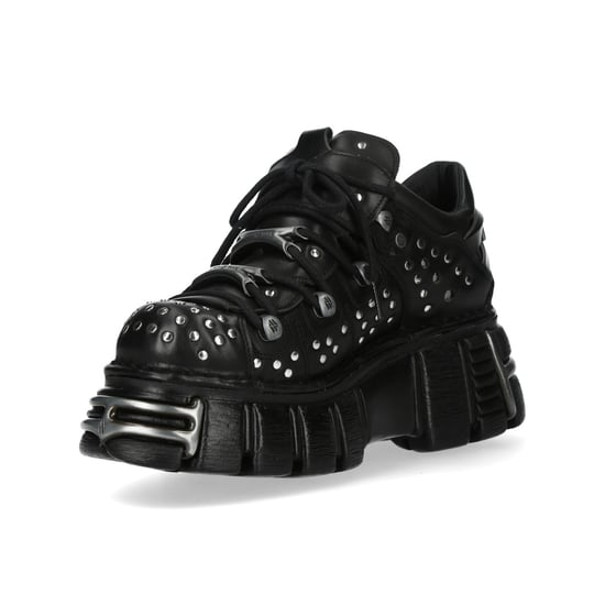 New Rock M-120NR-C1 Svart läder Gothic Platform Ankelboots - Image 6